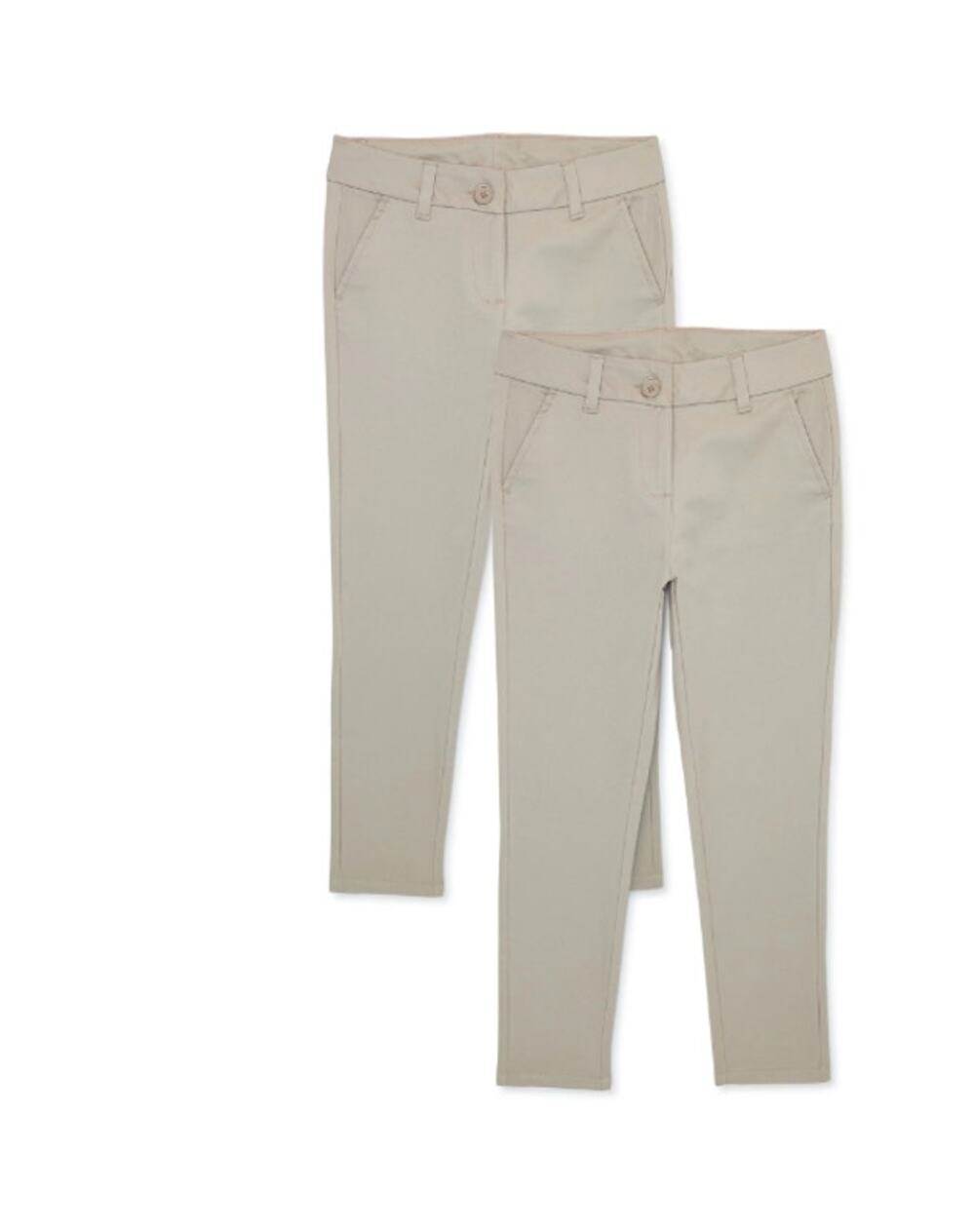 2 PACK! NWT Wonder Nation Girls School Uniform Stretch Skinny Pants Size 12